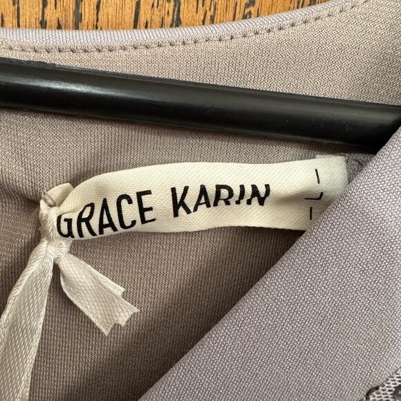 Grace Karin Silver Sequin Maxi Dress - Picture 2 of 5